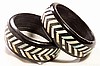 LG16 pr inlaid horn bangles